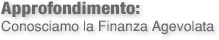 Approfondimento Finanza Agevolata